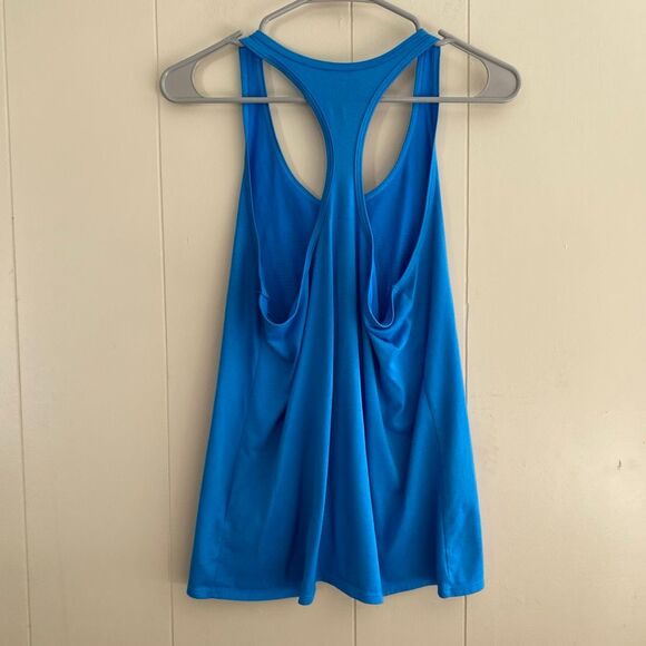 Nike Dri-Fit Blue Racerback Tank Top | Athletic Workout Training Shirt Size L - Picture 2 of 4
